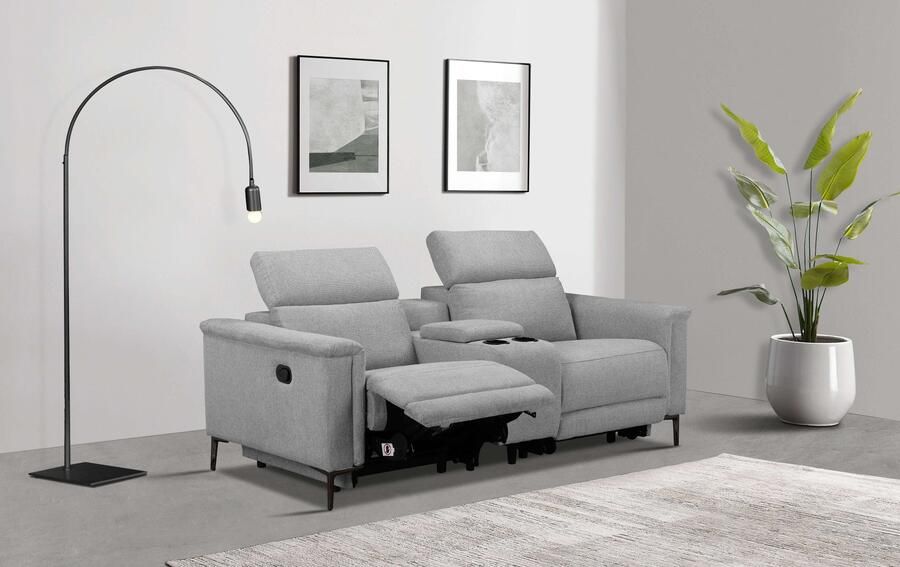 Home affaire 2-zitsbank Lund 2-zits bioscoopbank tv-fauteuil multimedia-sofa USB-A met elektrische of handmatige relaxfunctie bekerhouder en opbergruimte - Foto 10
