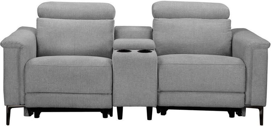 Home affaire 2-zitsbank Lund 2-zits bioscoopbank tv-fauteuil multimedia-sofa USB-A met elektrische of handmatige relaxfunctie bekerhouder en opbergruimte - Foto 9