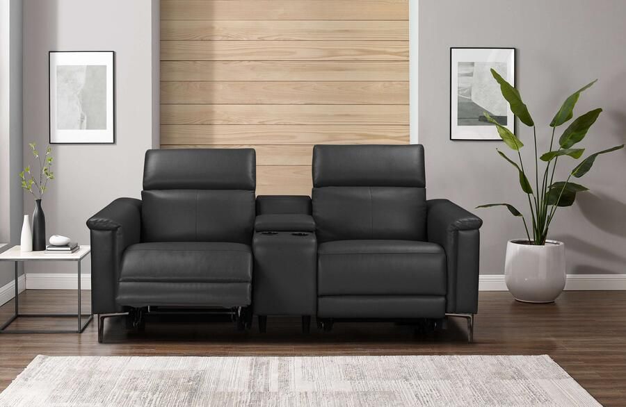 Home affaire 2-zitsbank Lund 2-zits bioscoopbank tv-fauteuil multimedia-sofa USB-A met elektrische of handmatige relaxfunctie bekerhouder en opbergruimte - Foto 8