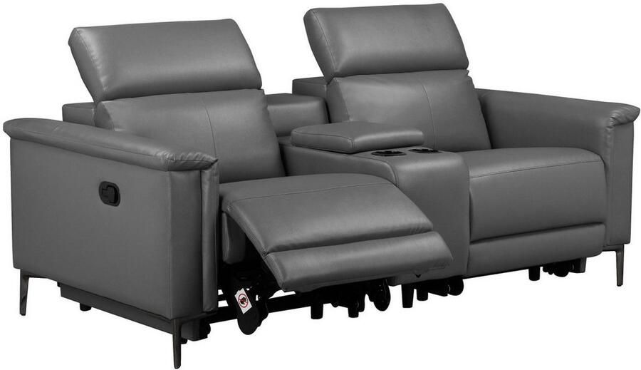 Home affaire 2-zitsbank Lund 2-zits bioscoopbank tv-fauteuil multimedia-sofa USB-A met elektrische of handmatige relaxfunctie bekerhouder en opbergruimte - Foto 8