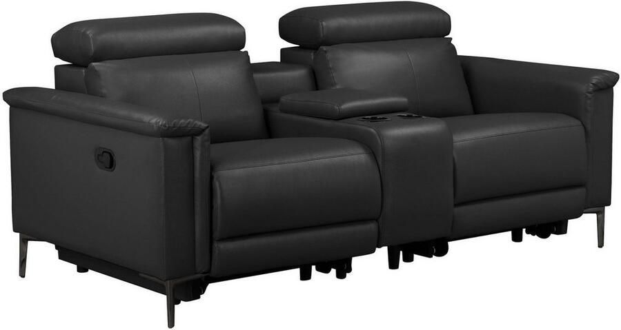 Home affaire 2-zitsbank Lund 2-zits bioscoopbank tv-fauteuil multimedia-sofa USB-A met elektrische of handmatige relaxfunctie bekerhouder en opbergruimte - Foto 6