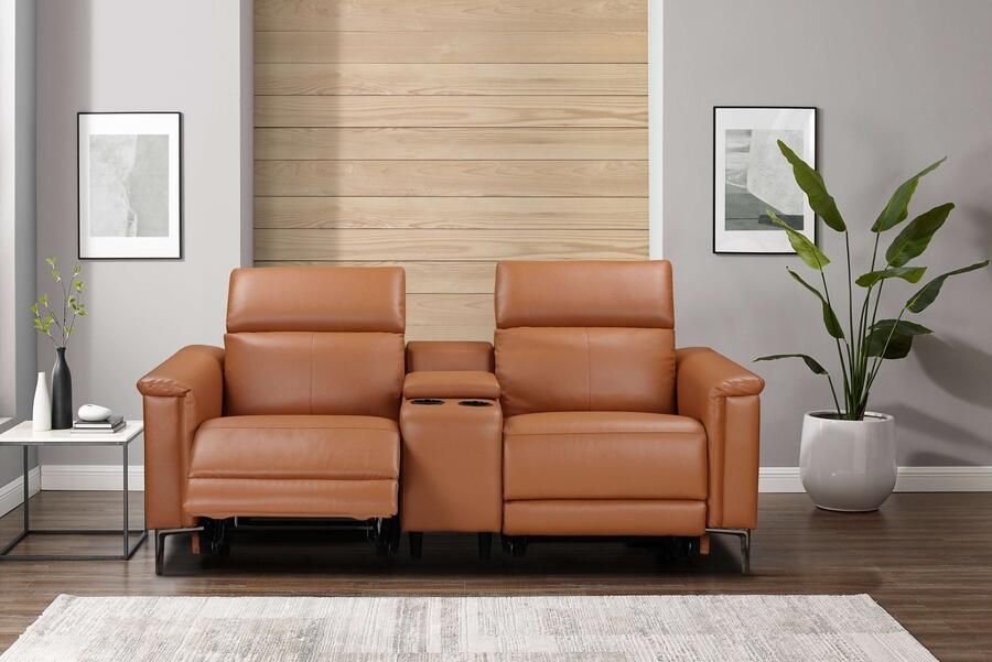 Home affaire 2-zitsbank Lund 2-zits bioscoopbank tv-fauteuil multimedia-sofa USB-A met elektrische of handmatige relaxfunctie bekerhouder en opbergruimte - Foto 3