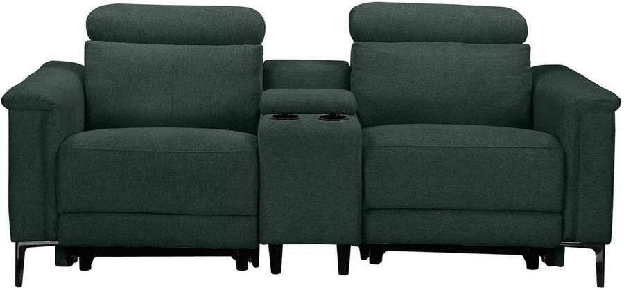 Home affaire 2-zitsbank Lund 2-zits bioscoopbank tv-fauteuil multimedia-sofa USB-A met elektrische of handmatige relaxfunctie bekerhouder en opbergruimte - Foto 7