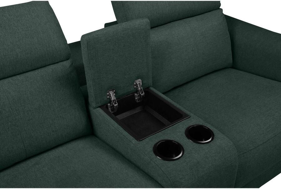 Home affaire 2-zitsbank Lund 2-zits bioscoopbank tv-fauteuil multimedia-sofa USB-A met elektrische of handmatige relaxfunctie bekerhouder en opbergruimte - Foto 3