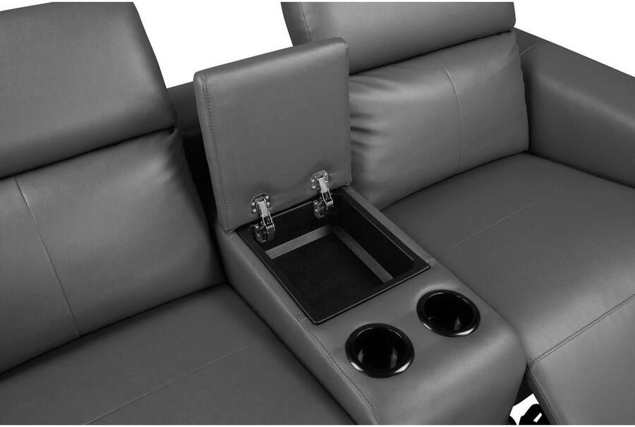 Home affaire 2-zitsbank Lund 2-zits bioscoopbank tv-fauteuil multimedia-sofa USB-A met elektrische of handmatige relaxfunctie bekerhouder en opbergruimte