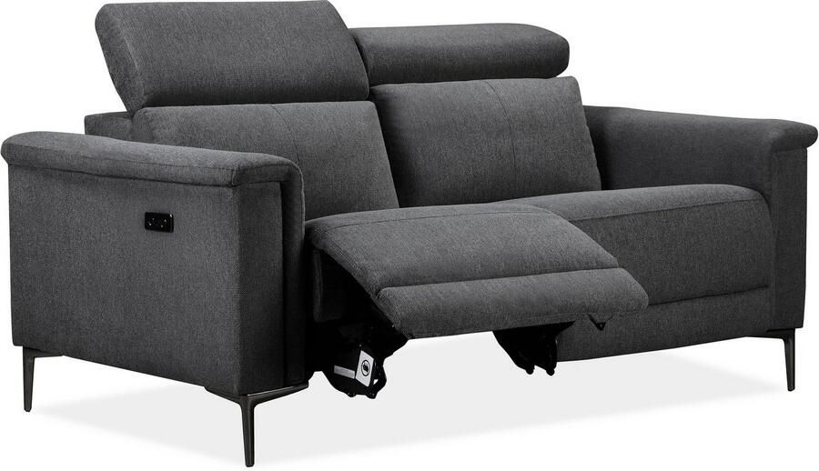 Home affaire 2-zitsbank Lund handmatige od. elektrische relaxfunctie en usb-c