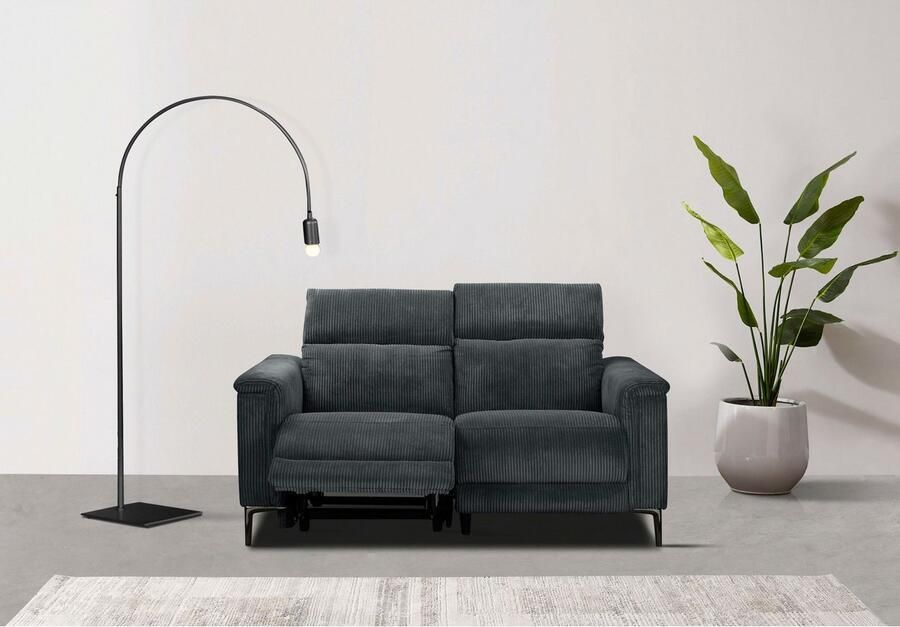 Home affaire 2-zitsbank Lund in Cord met handmatige of elektrische Ontspanfunctie USB-A hoofdsteunverstelling breedte 160 cm - Foto 3