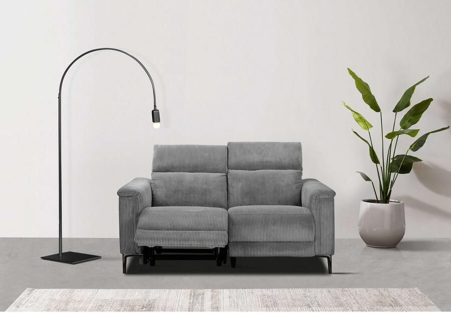 Home affaire 2-zitsbank Lund in Cord met handmatige of elektrische Ontspanfunctie USB-A hoofdsteunverstelling breedte 160 cm - Foto 3