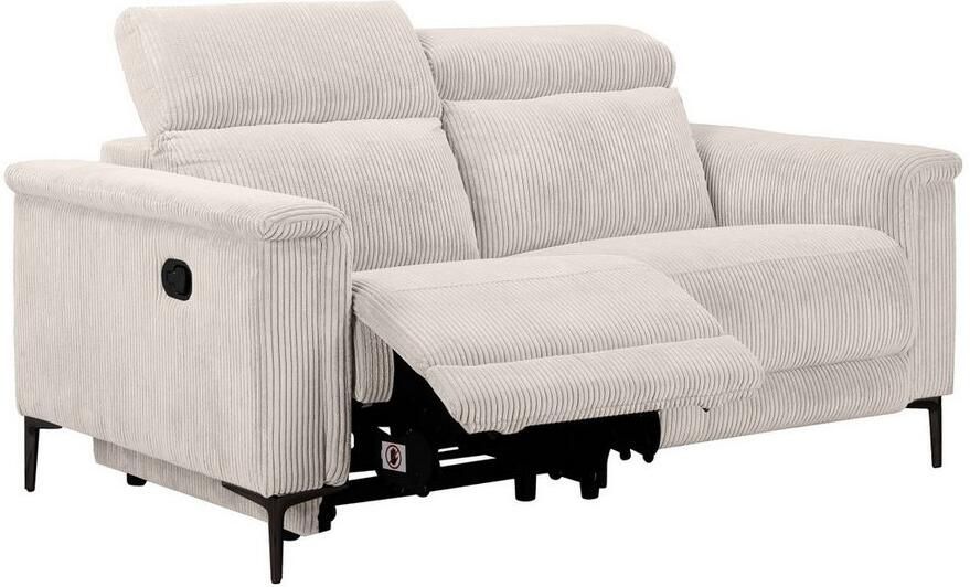 Home affaire 2-zitsbank Lund in Cord met handmatige of elektrische Ontspanfunctie USB-A hoofdsteunverstelling breedte 160 cm - Foto 6