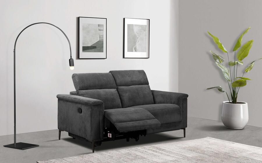 Home affaire 2-zitsbank Lund in Cord met handmatige of elektrische Ontspanfunctie USB-A hoofdsteunverstelling breedte 160 cm - Foto 10