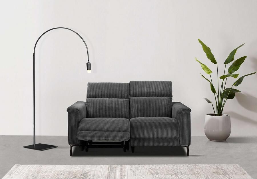 Home affaire 2-zitsbank Lund in Cord met handmatige of elektrische Ontspanfunctie USB-A hoofdsteunverstelling breedte 160 cm - Foto 3