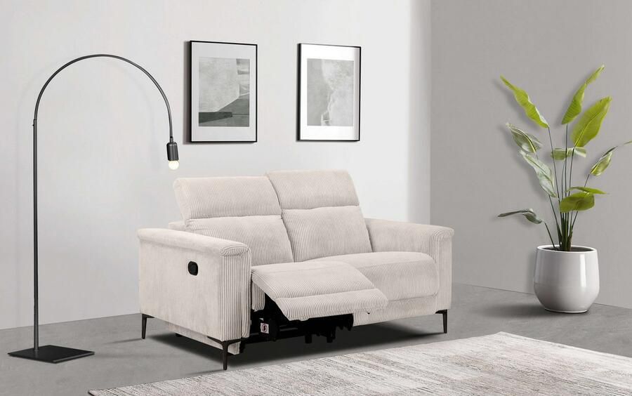 Home affaire 2-zitsbank Lund in Cord met handmatige of elektrische Relaxfunctie USB-C hoofdverstelling breedte 160 cm - Foto 7