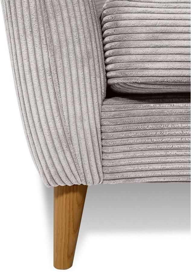 Home affaire 2-zitsbank MARSEILLE compact bank 170 cm cord vlakke weefsel structuur geweven stof - Foto 2