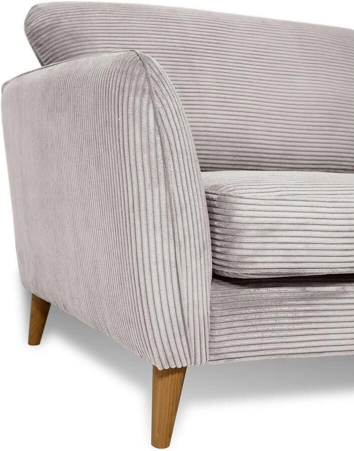 Home affaire 2-zitsbank MARSEILLE compact bank 170 cm cord vlakke weefsel structuur geweven stof