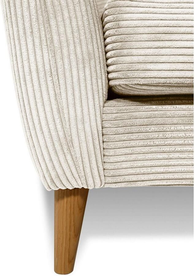 Home affaire 2-zitsbank MARSEILLE compact bank 170 cm cord vlakke weefsel structuur geweven stof - Foto 2