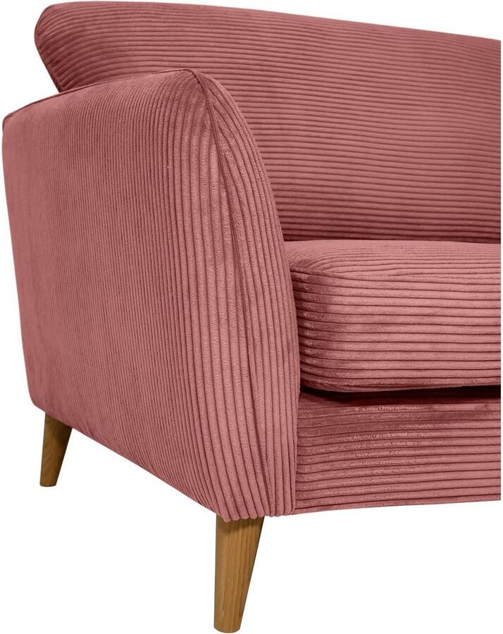 Home affaire 2-zitsbank MARSEILLE compact bank 170 cm cord vlakke weefsel structuur geweven stof