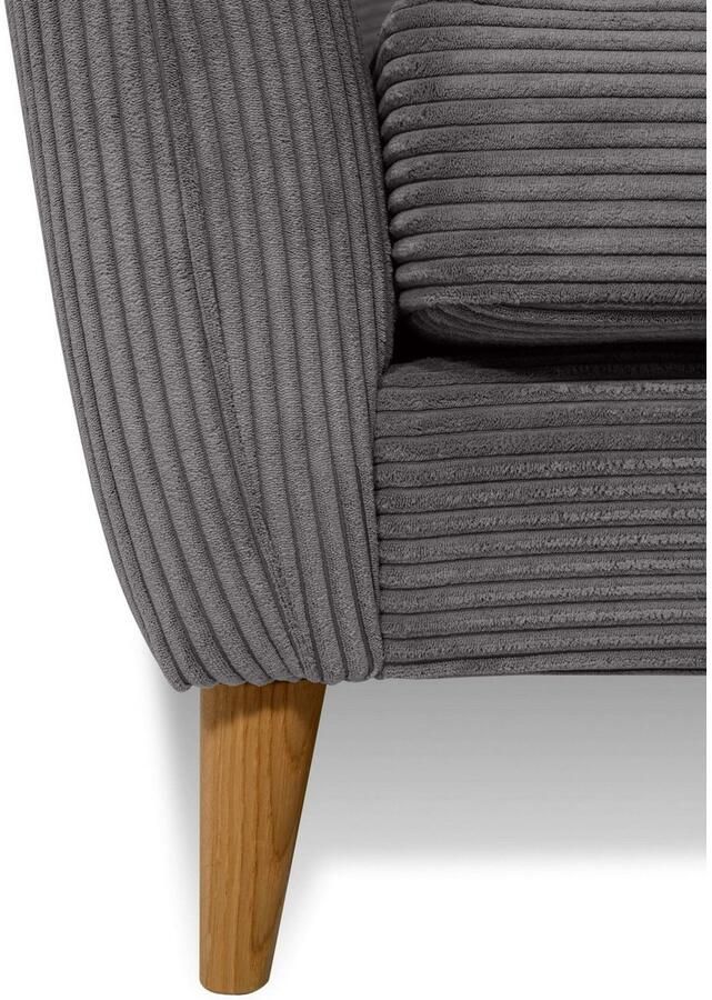 Home affaire 2-zitsbank MARSEILLE compact bank 170 cm cord vlakke weefsel structuur geweven stof - Foto 2