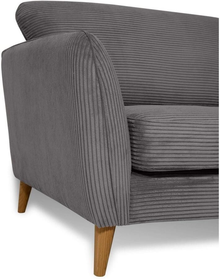 Home affaire 2-zitsbank MARSEILLE compact bank 170 cm cord vlakke weefsel structuur geweven stof