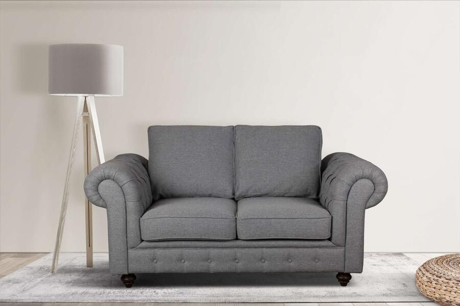 Home affaire 2-zitsbank MENDITTE Knoopstiksels in het armleuninggebied en aan de voorrand hoge kwaliteit - Foto 6