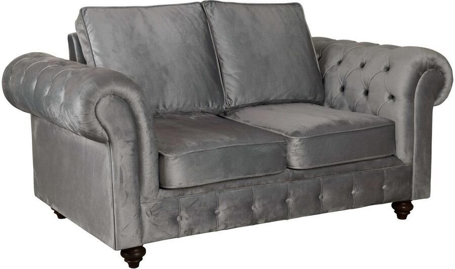 Home affaire 2-zitsbank MENDITTE Knoopstiksels in het armleuninggebied en aan de voorrand hoge kwaliteit - Foto 2