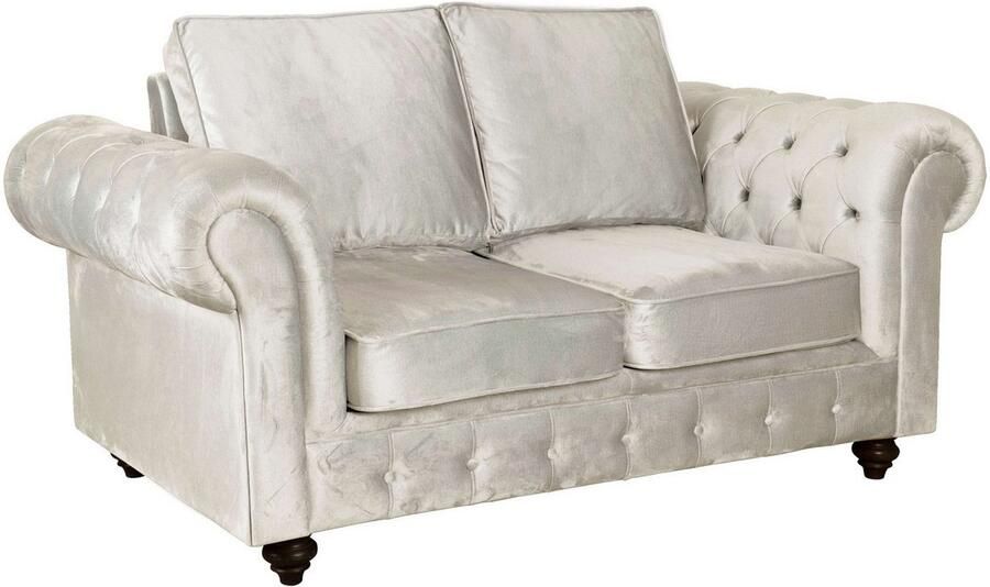 Home affaire 2-zitsbank MENDITTE Knoopstiksels in het armleuninggebied en aan de voorrand hoge kwaliteit - Foto 2