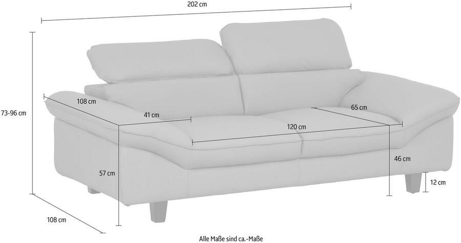 Home affaire 2-zitsbank Piloot Big-sofa met verstelbare rugleuning - Foto 3