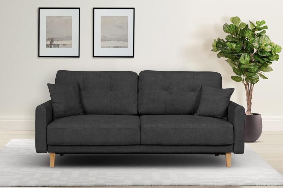 Home affaire 2-zitsbank TRIPLO met golfsysteem afmetingen B D H: 165 100 89 cm Bank met stiksel in het ruggebied incl. rugkussen en sierkussen - Foto 6