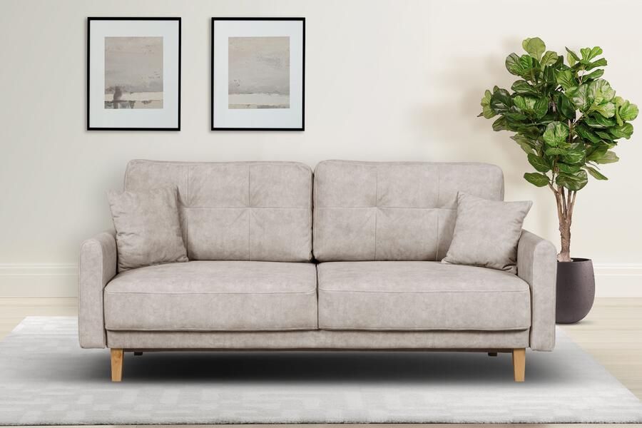 Home affaire 2-zitsbank TRIPLO met golfsysteem afmetingen B D H: 165 100 89 cm Bank met stiksel in het ruggebied incl. rugkussen en sierkussen - Foto 6