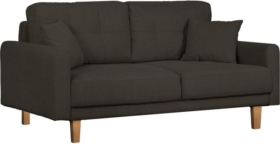 Home affaire 2-zitsbank TRIPLO met golfsysteem afmetingen B D H: 165 100 89 cm Bank met stiksel in het ruggebied incl. rugkussen en sierkussen - Foto 4