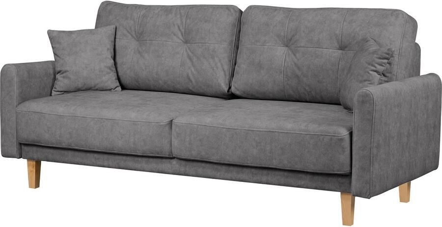 Home affaire 2-zitsbank TRIPLO met golfsysteem afmetingen B D H: 165 100 89 cm Bank met stiksel in het ruggebied incl. rugkussen en sierkussen - Foto 4