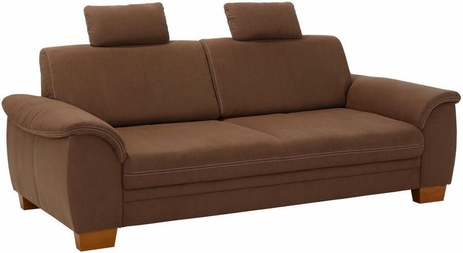 Home affaire 3 5-zitsbank Husum met zitdiepteverstelling contrastnaad en binnenvering - Foto 5