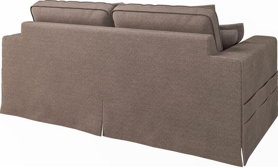 Home affaire 3-zitsbank ALISSAS BIS met veel kussens biesjes aan de kussens Hoes-look kleine zakken aan de zijkant voor opberging - Foto 4