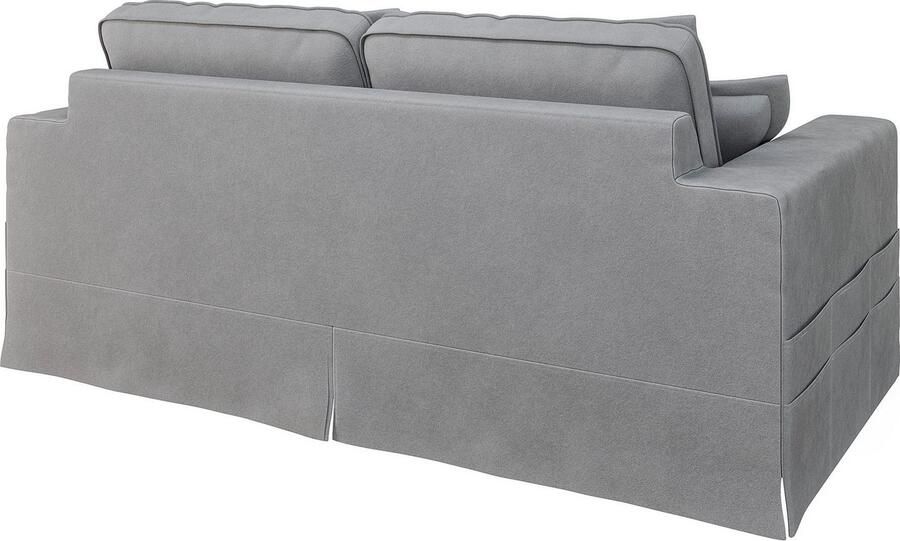 Home affaire 3-zitsbank ALISSAS BIS met veel kussens biesjes aan de kussens Hoes-look kleine zakken aan de zijkant voor opberging - Foto 4