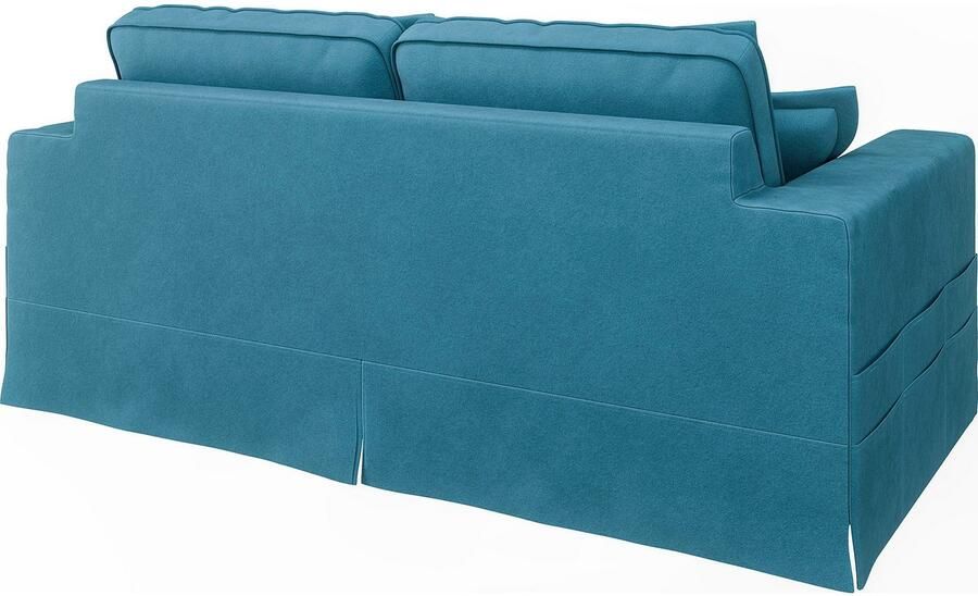 Home affaire 3-zitsbank ALISSAS BIS met veel kussens biesjes aan de kussens Hoes-look kleine zakken aan de zijkant voor opberging - Foto 4