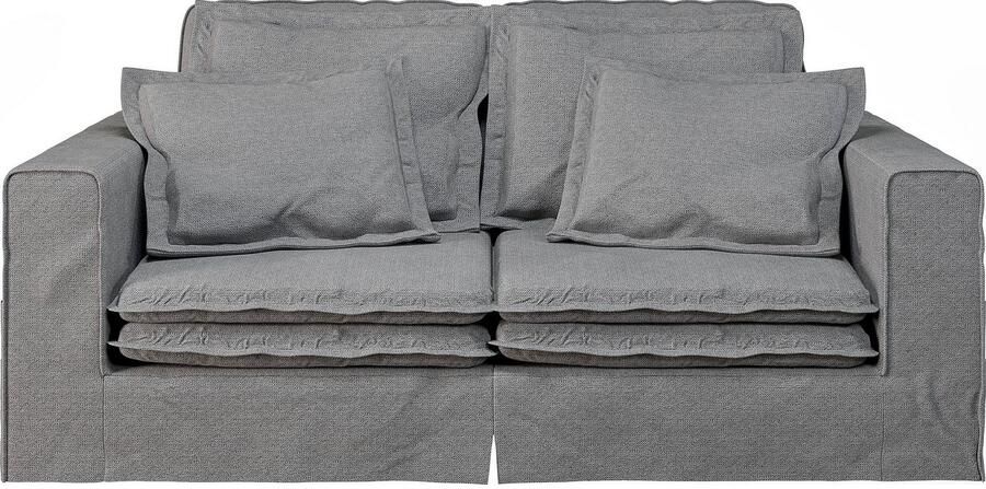 Home affaire 3-zitsbank ALISSAS BIS met veel kussens biesjes aan de kussens Hoes-look kleine zakken aan de zijkant voor opberging - Foto 5