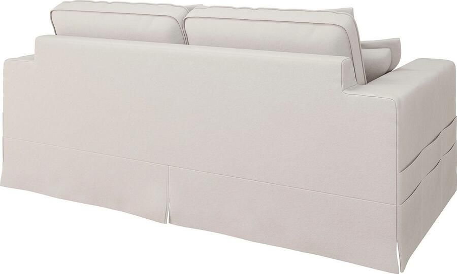 Home affaire 3-zitsbank ALISSAS BIS met veel kussens biesjes aan de kussens Hoes-look kleine zakken aan de zijkant voor opberging - Foto 4