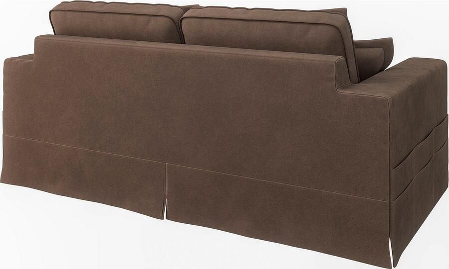 Home affaire 3-zitsbank ALISSAS BIS met veel kussens biesjes aan de kussens Hoes-look kleine zakken aan de zijkant voor opberging - Foto 4