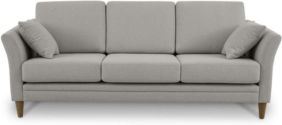 Home affaire 3-zitsbank Arellano breedte 217 cm klassiek ontwerp 2 sierkussens inbegrepen fijn geweven stof - Foto 10