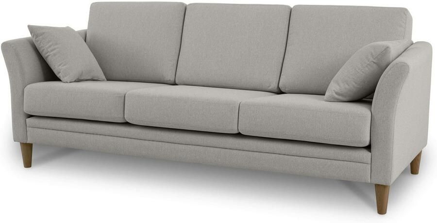 Home affaire 3-zitsbank Arellano breedte 217 cm klassiek ontwerp 2 sierkussens inbegrepen fijn geweven stof - Foto 8