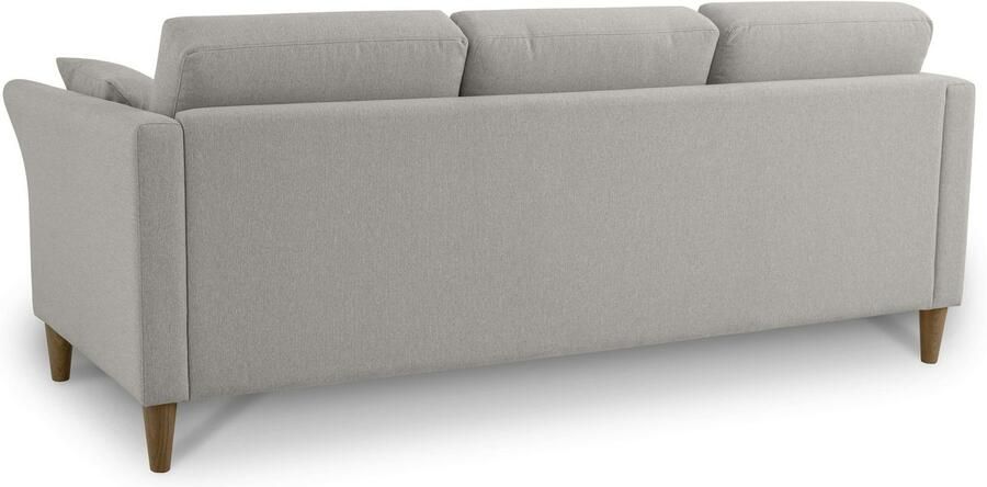 Home affaire 3-zitsbank Arellano breedte 217 cm klassiek ontwerp 2 sierkussens inbegrepen fijn geweven stof - Foto 9