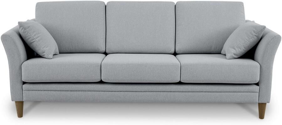 Home affaire 3-zitsbank Arellano breedte 217 cm klassiek ontwerp 2 sierkussens inbegrepen fijn geweven stof - Foto 11