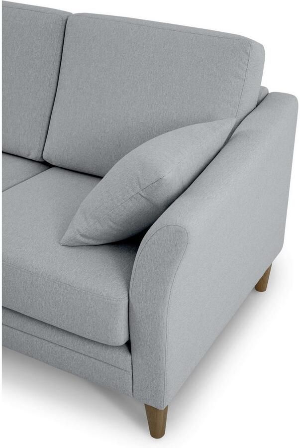 Home affaire 3-zitsbank Arellano breedte 217 cm klassiek ontwerp 2 sierkussens inbegrepen fijn geweven stof - Foto 2