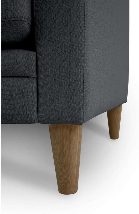 Home affaire 3-zitsbank Arellano breedte 217 cm klassiek ontwerp 2 sierkussens inbegrepen fijn geweven stof - Foto 4