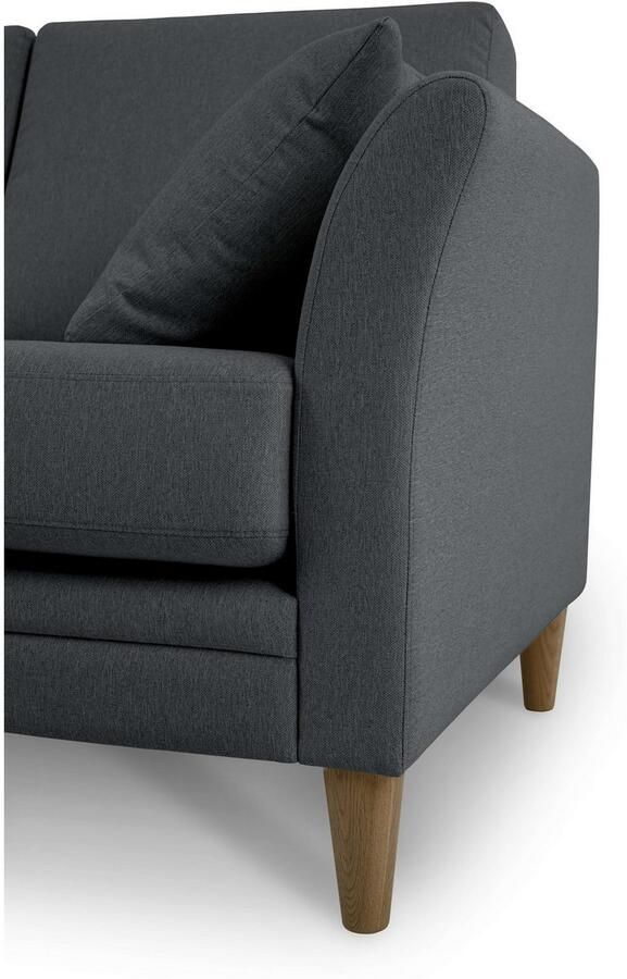 Home affaire 3-zitsbank Arellano breedte 217 cm klassiek ontwerp 2 sierkussens inbegrepen fijn geweven stof - Foto 6