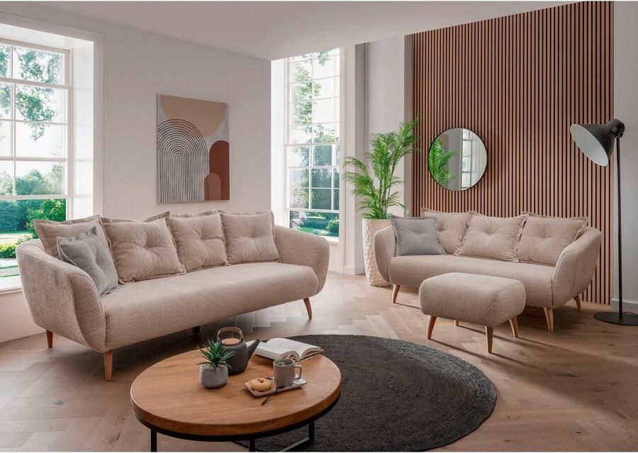 Home affaire 3-zitsbank Baggio modern en romantisch design comfortabel - Foto 4