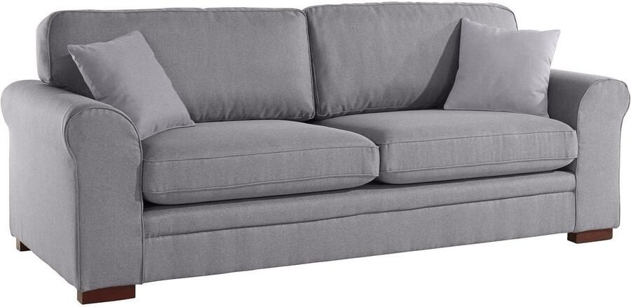 Home affaire 3-zitsbank Broughton zacht zitcomfort incl. 2 sierkussens opstaande naad - Foto 5