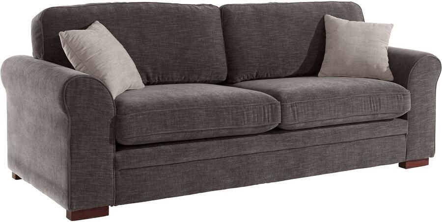 Home affaire 3-zitsbank Broughton zacht zitcomfort incl. 2 sierkussens opstaande naad - Foto 5