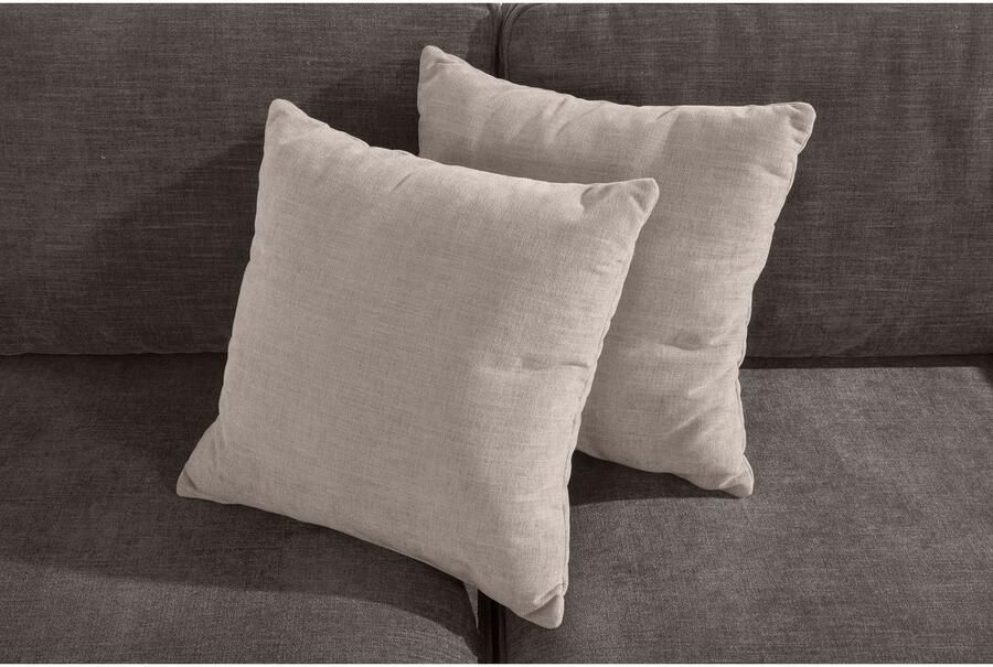 Home affaire 3-zitsbank Broughton zacht zitcomfort incl. 2 sierkussens opstaande naad - Foto 3