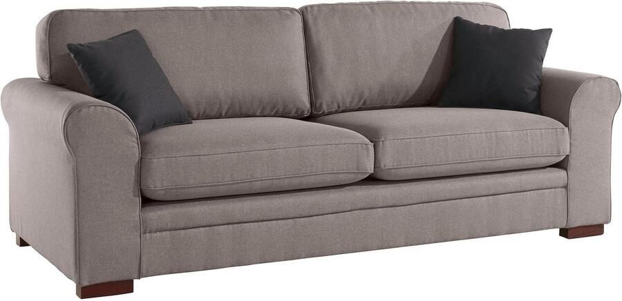 Home affaire 3-zitsbank Broughton zacht zitcomfort incl. 2 sierkussens opstaande naad - Foto 5