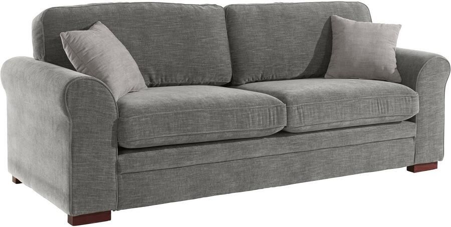 Home affaire 3-zitsbank Broughton zacht zitcomfort incl. 2 sierkussens opstaande naad - Foto 5